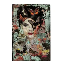 KARE Design Bilder-Glasbild Lady Butterfly 100X150Cm