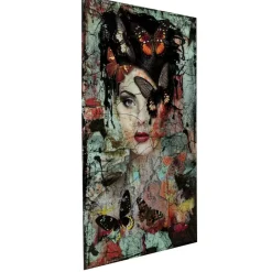 KARE Design Bilder-Glasbild Lady Butterfly 100X150Cm