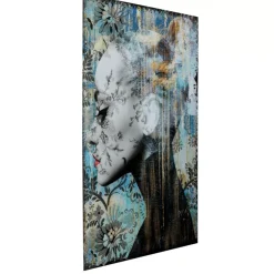 KARE Design Bilder-Glasbild Lady Flower 100X150Cm