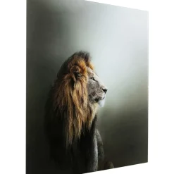 KARE Design Bilder-Glasbild Lion King 100X100Cm
