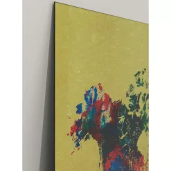 KARE Design Bilder-Glasbild Metallic Colourful Map 150X100Cm