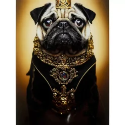 KARE Design Bilder-Glasbild Prince Pug 40X60Cm