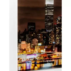 KARE Design Bilder-Glasbild Skyline Moon 80X120Cm