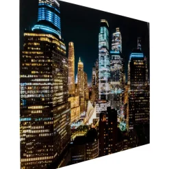 KARE Design Bilder-Glasbild Skyline Night 150X100Cm