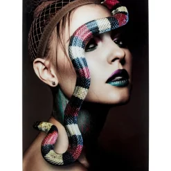 KARE Design Bilder-Glasbild Snake Girl 80X120Cm