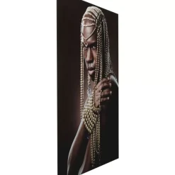 KARE Design Bilder-Glasbild Traditional Beads Man 100X150Cm