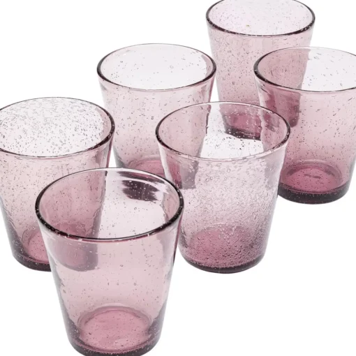 KARE Design Geschirr & Tischaccessoires-Glas-Set Bubble Mauve (6/Tlg.)