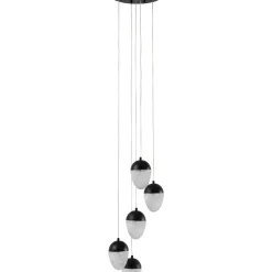 KARE Design Hängeleuchten-Hangeleuchte Frozen 5 Schwarz Matt O35Cm