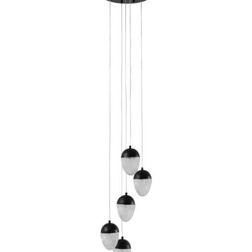KARE Design Hängeleuchten-Hangeleuchte Frozen 5 Schwarz Matt O35Cm