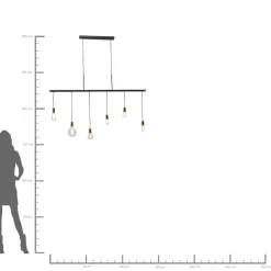 KARE Design Hängeleuchten-Hangeleuchte Pole Black Six