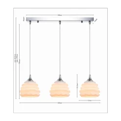 KARE Design Hängeleuchten-Hangeleuchte Ruffle Dining Weis