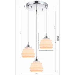 KARE Design Hängeleuchten-Hangeleuchte Ruffle Weis O 37Cm