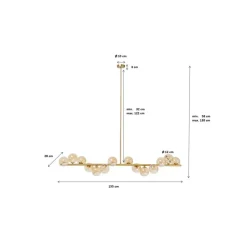 KARE Design Hängeleuchten-Hangeleuchte Scala Balls Brass 150Cm
