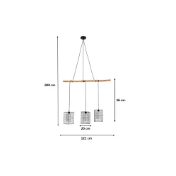 KARE Design Hängeleuchten-Hangeleuchte Three Grids 120Cm