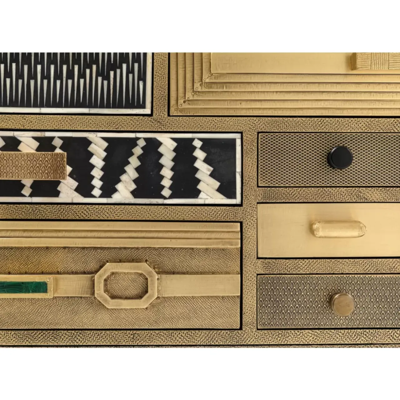 KARE Design Kommoden & Sideboards-Hochkommode Chalet Gold 13 Schube