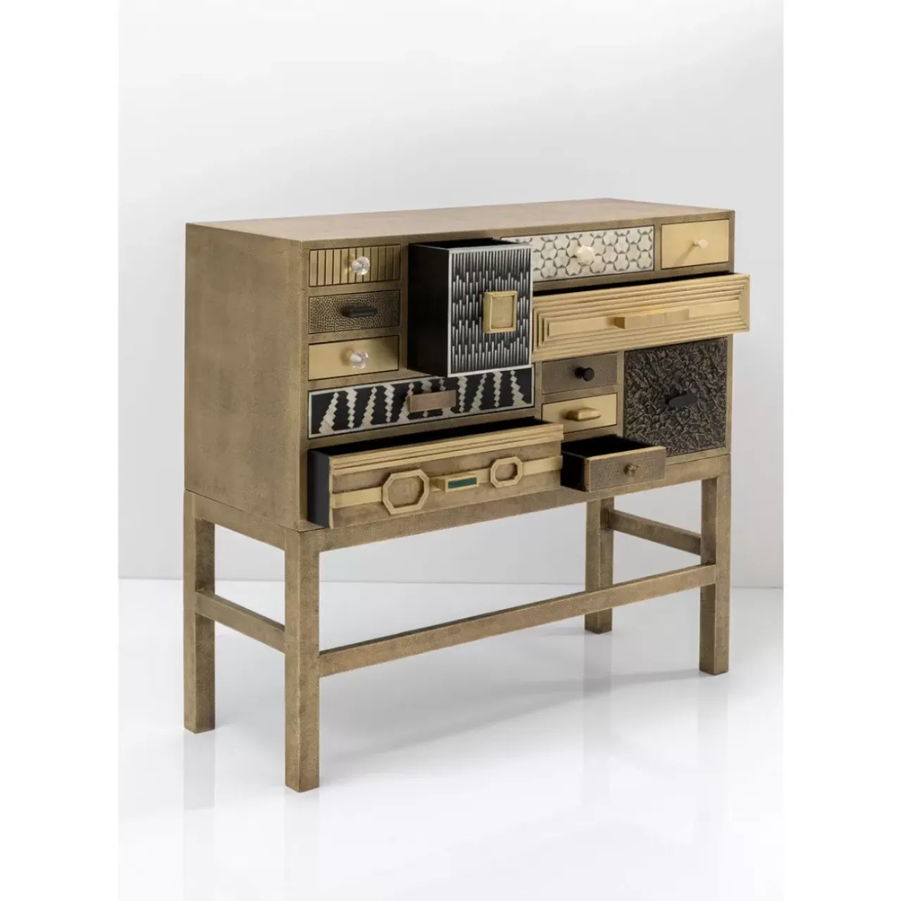 KARE Design Kommoden & Sideboards-Hochkommode Chalet Gold 13 Schube