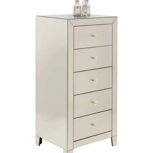 KARE Design Kommoden & Sideboards-Hochkommode Luxury Champagne 5 Schube