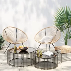 KARE Design Outdoormöbel-Hocker Acapulco Natur