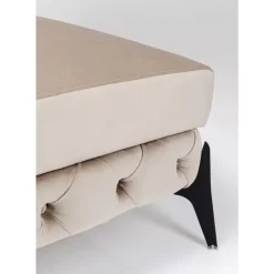 KARE Design Sitzbänke-Hocker Bellissima Velvet Beige 80Cm