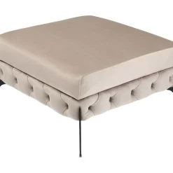 KARE Design Sitzbänke-Hocker Bellissima Velvet Beige 80Cm