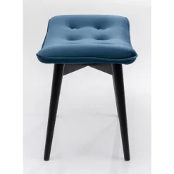 KARE Design Sitzbänke-Hocker Black Vicky Velvet Petrol 46X59Cm