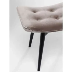 KARE Design Sitzbänke-Hocker Black Vicky Velvet Grau 46X59Cm