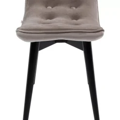 KARE Design Sitzbänke-Hocker Black Vicky Velvet Grau 46X59Cm