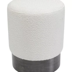 KARE Design Sitzbänke-Hocker Cherry Boucle Creme Smoke O35Cm