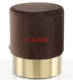 KARE Design Sitzbänke-Hocker Cherry Braun Brass O35Cm