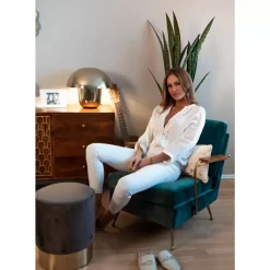 KARE Design Sitzbänke-Hocker Cherry Braun Brass O35Cm