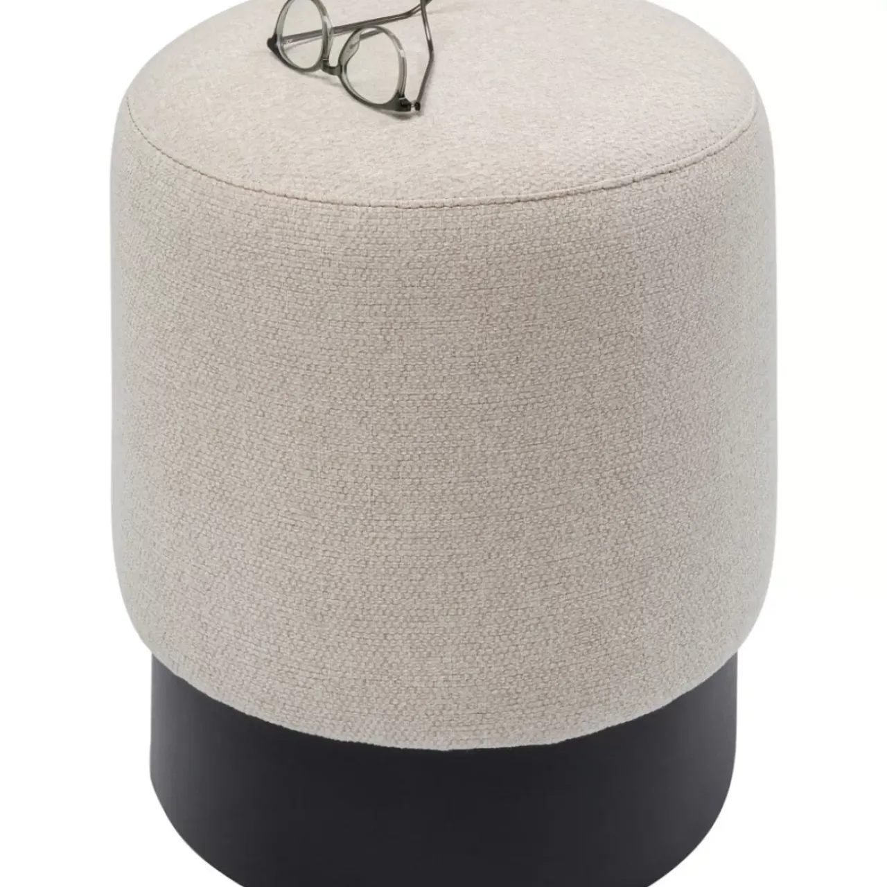 KARE Design Sitzbänke-Hocker Cherry Creme Black O36Cm