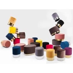 KARE Design Sitzbänke-Hocker Cherry Dunkelgrau Silver O55Cm