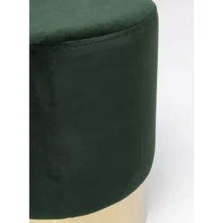 KARE Design Sitzbänke-Hocker Cherry Dunkelgrun Brass O35Cm