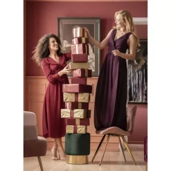 KARE Design Sitzbänke-Hocker Cherry Dunkelgrun Brass O35Cm