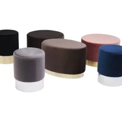 KARE Design Sitzbänke-Hocker Cherry Hellgrau Silver O35Cm