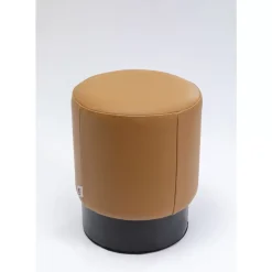 KARE Design Sitzbänke-Hocker Cherry Leder Braun O36Cm