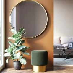 KARE Design Sitzbänke-Hocker Cherry Lina Grun Brass O35Cm