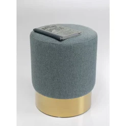 KARE Design Sitzbänke-Hocker Cherry Lina Hellbau Brass O35Cm