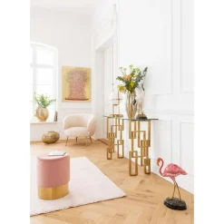 KARE Design Sitzbänke-Hocker Cherry Rose Brass O35Cm