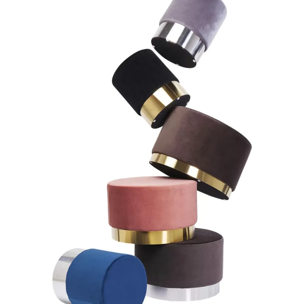 KARE Design Sitzbänke-Hocker Cherry Rose Brass O55Cm