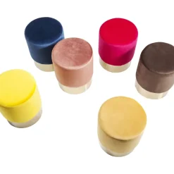 KARE Design Sitzbänke-Hocker Cherry Rose Brass O45Cm