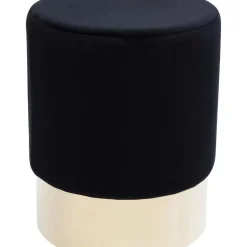 KARE Design Sitzbänke-Hocker Cherry Schwarz Brass O35Cm