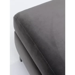 KARE Design Sitzbänke-Hocker Gianni Velvet Grau Schwarz