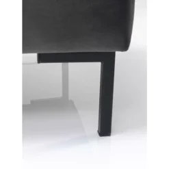 KARE Design Sitzbänke-Hocker Gianni Velvet Grau Schwarz