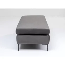 KARE Design Sitzbänke-Hocker Gianni Velvet Grau Schwarz