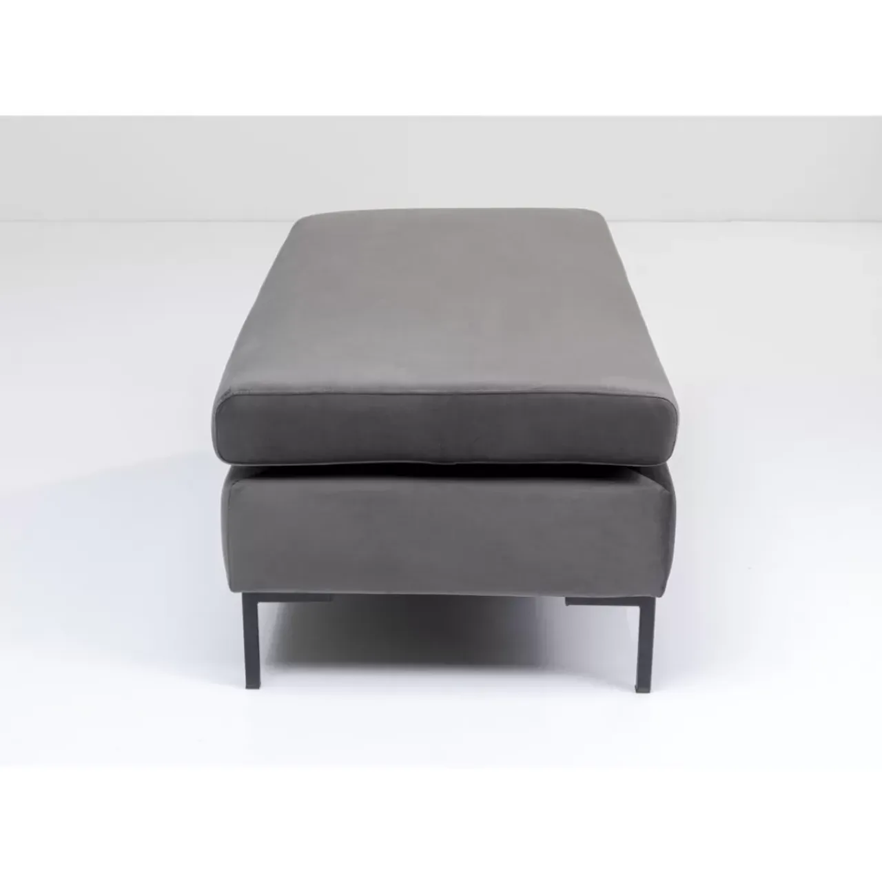 KARE Design Sitzbänke-Hocker Gianni Velvet Grau Schwarz