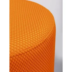 KARE Design Sitzbänke-Hocker Jody Orange Mesh Schwarz O35Cm
