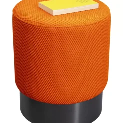 KARE Design Sitzbänke-Hocker Jody Orange Mesh Schwarz O35Cm