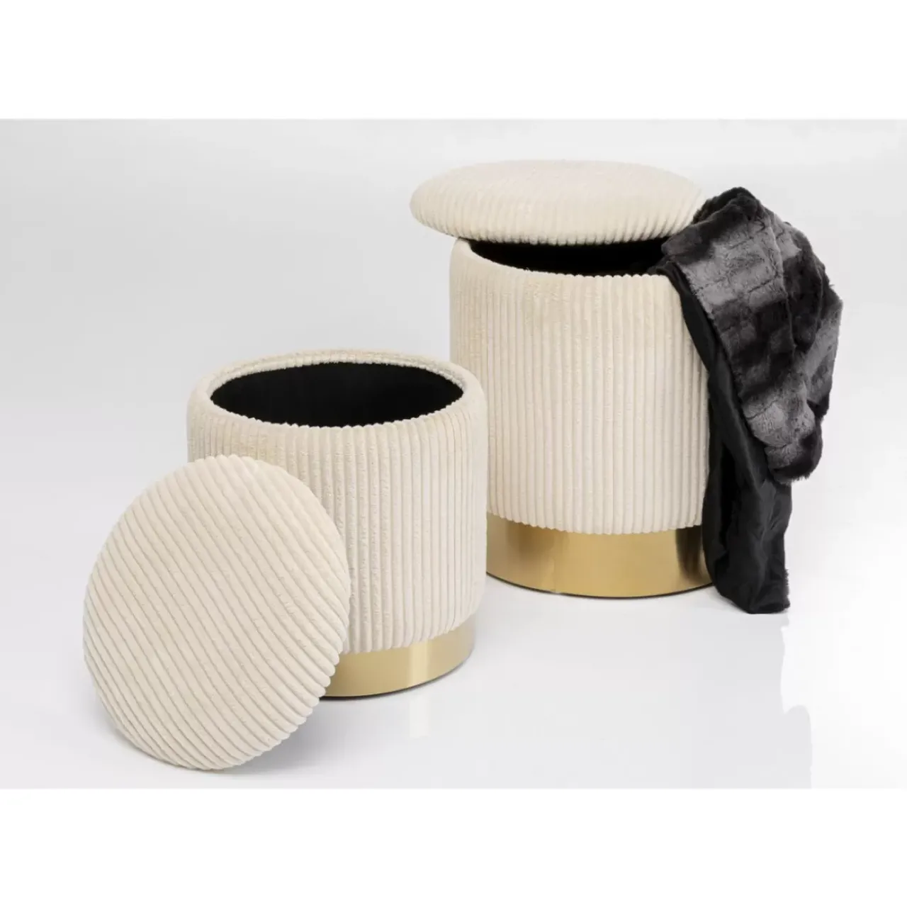 KARE Design Sitzbänke-Hocker Plush (2/Set)