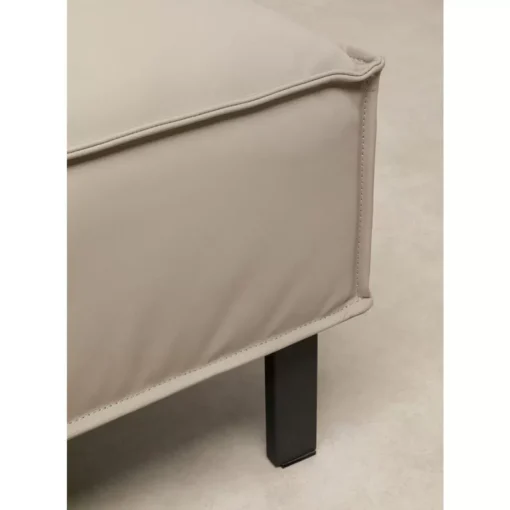 KARE Design Sitzbänke-Hocker Victor Leder Grau